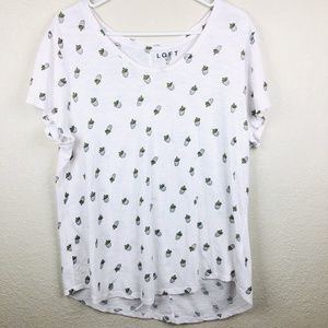 🆕 Loft Succulent White Tee Super Soft